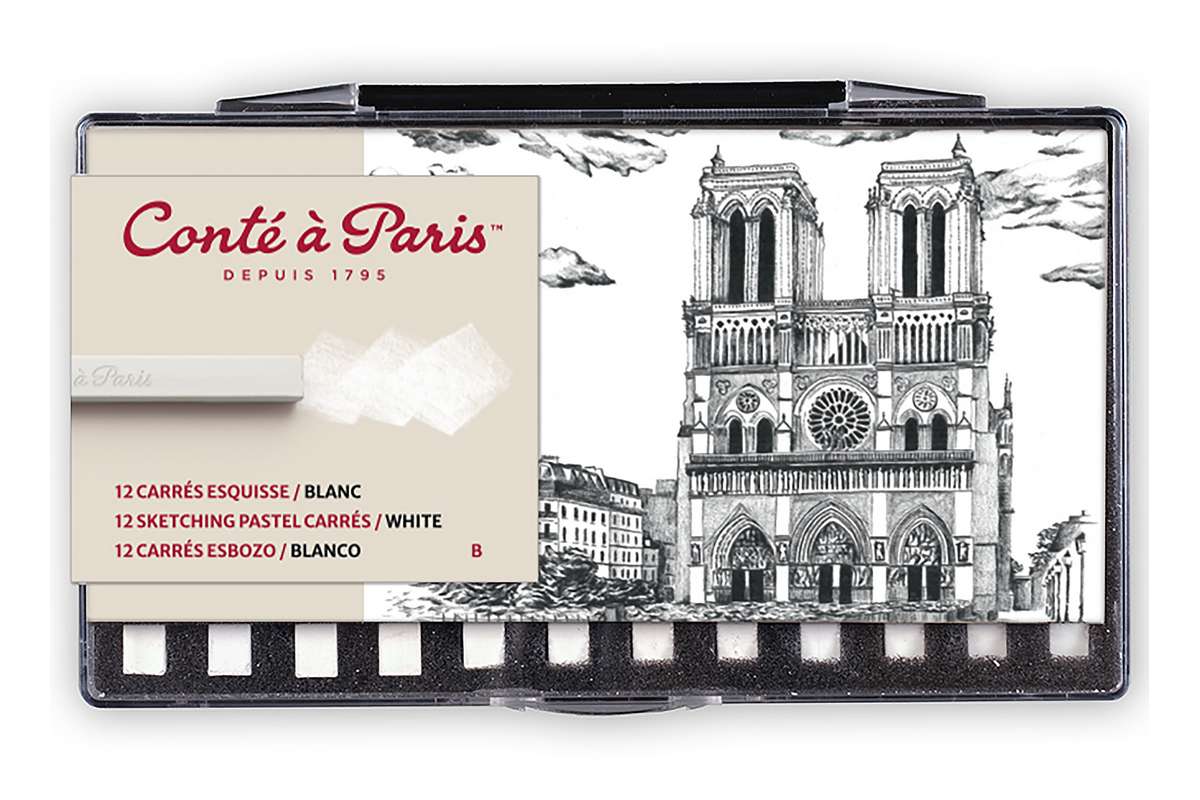 Conte Carre sketching set 12pcs white B
